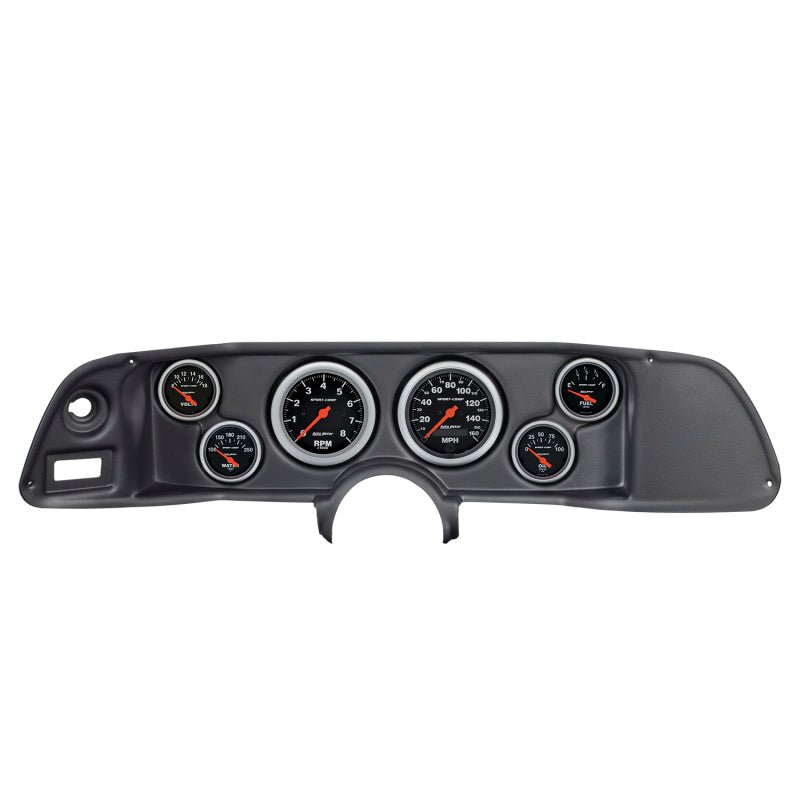 AutoMeter - Autometer Sport-Comp 70-78 Camaro Dash Kit 6pc Tach / MPH / Fuel / Oil / WTMP / Volt - Demon Performance