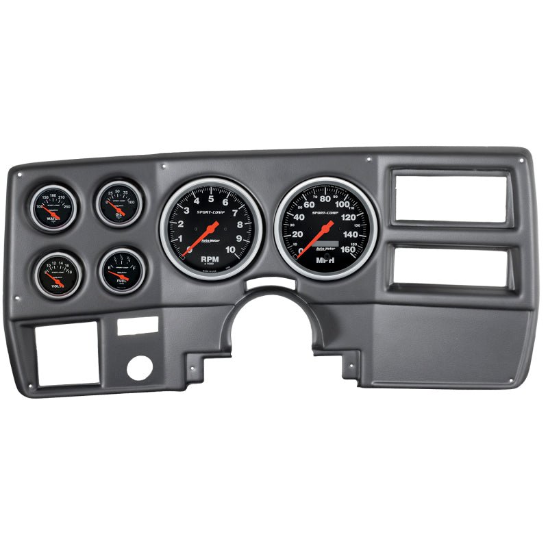 AutoMeter - Autometer Sport-Comp 73-83 Chevy Truck/ Suburban Dash Kit 6pc Tach / MPH / Fuel / Oil / WTMP / Volt - Demon Performance