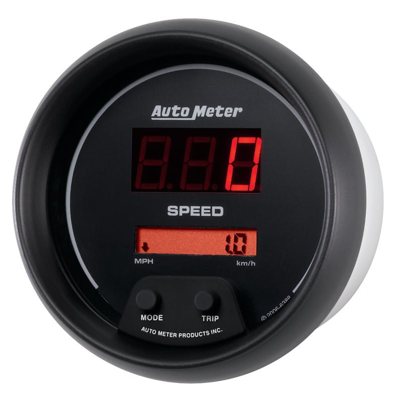 AutoMeter - Autometer Sport-Comp Black 3 3/8in 160 MPH Digital Speedo Gauge - Demon Performance