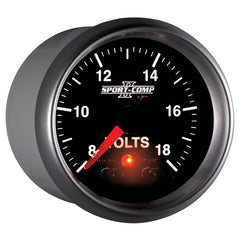 AutoMeter - Autometer Sport-Comp II 2-1/16in Digital Voltometer Gauge - 18V - Demon Performance