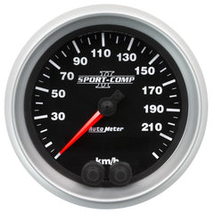 AutoMeter - Autometer Sport-Comp II 3-3/8in. 0-225KM/H (GPS) Speedometer Gauge - Demon Performance