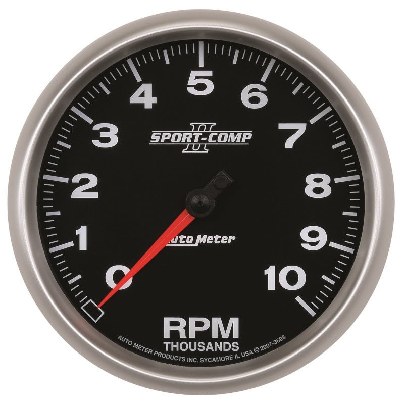 AutoMeter - Autometer Sport-Comp II 5 inch 0-10000 RPM In Dash Tachometer - Demon Performance