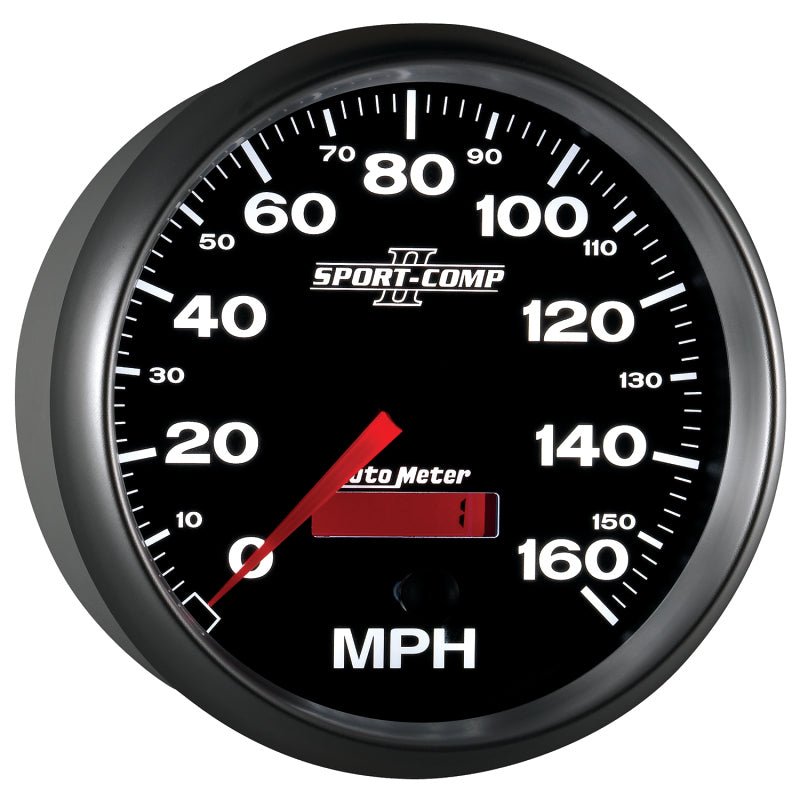 AutoMeter - Autometer Sport-Comp II 5 inch 0-160MPH Electronic Programmable Speedometer - Demon Performance