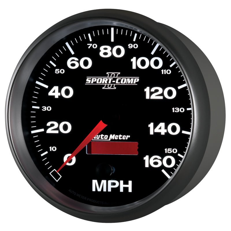 AutoMeter - Autometer Sport-Comp II 5 inch 0-160MPH Electronic Programmable Speedometer - Demon Performance