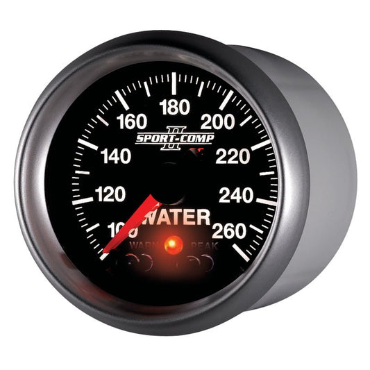 AutoMeter - Autometer Sport-Comp II 52.4mm 100-260 Deg F Water Temp Peak & Warn w/ Electronic Control Gauge - Demon Performance