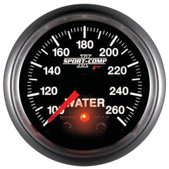 AutoMeter - Autometer Sport-Comp II 52.4mm 100-260 Deg F Water Temp Peak & Warn w/ Electronic Control Gauge - Demon Performance