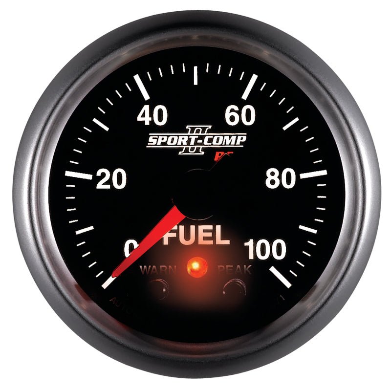 AutoMeter - Autometer Sport-Comp II 52mm 0-100 PSI Fuel Pressure Gauge - Demon Performance