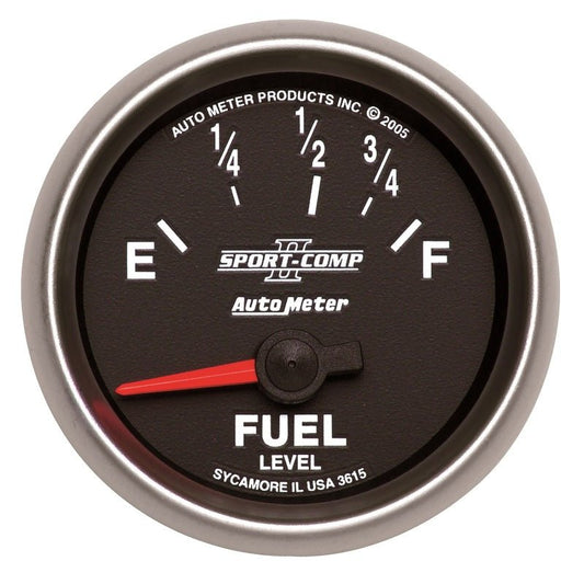 AutoMeter - Autometer Sport-Comp II 52mm 73-10 ohms Short Seeep Electronic Fuel Level Gauge - Demon Performance