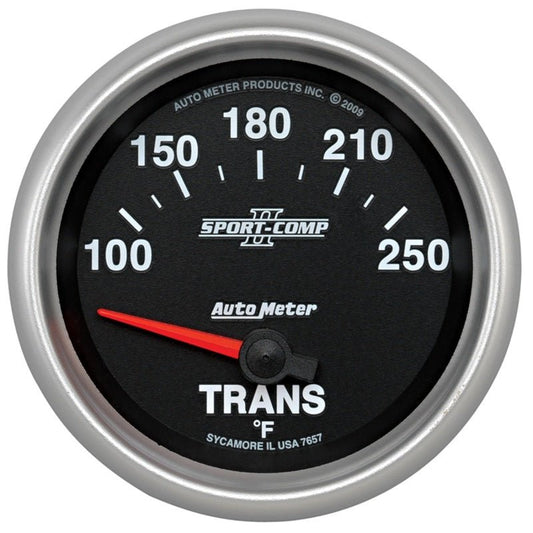 AutoMeter - Autometer Sport-Comp II 66.7mm 100-250 Deg F Transmission Electric Temperature Gauge - Demon Performance