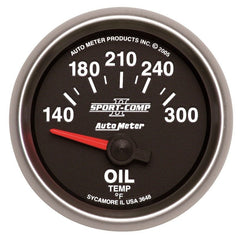 AutoMeter - Autometer Sport-Comp II Electronic 140-300 Deg F Oil Temp Gauge - Demon Performance