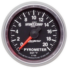 AutoMeter - Autometer Sport-Comp II Full Sweep Electronic 52mm 0-2000 degree F Pyrometer Gauge - Demon Performance