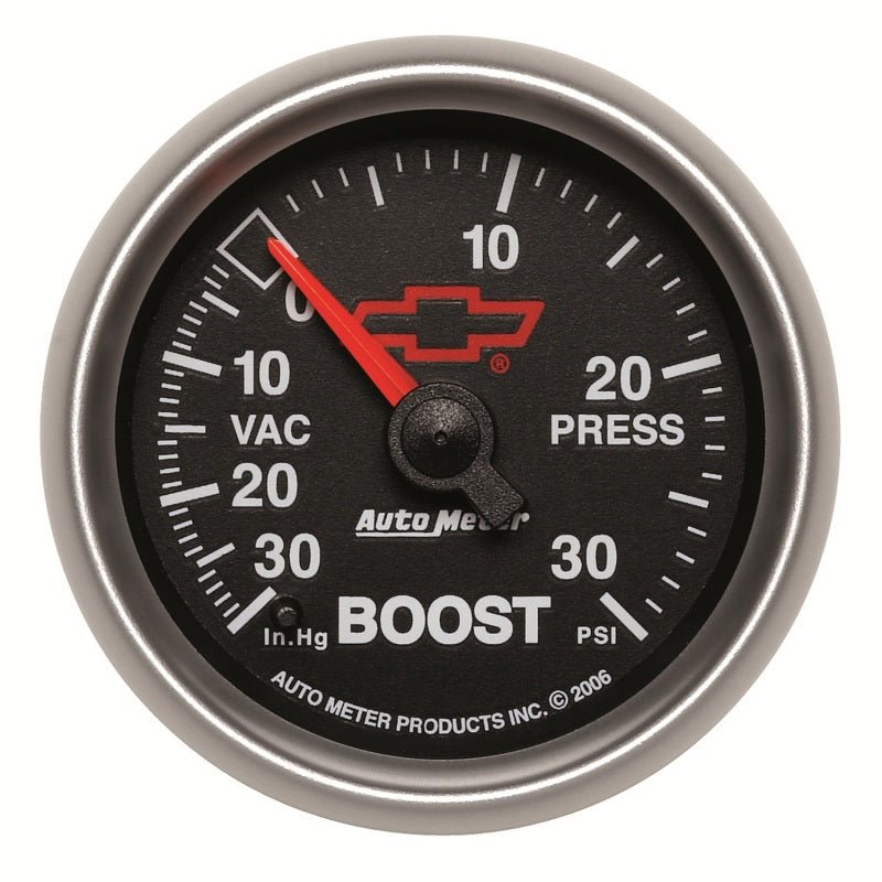 AutoMeter - Autometer Sport-Comp II GM 52mm 30 PSI Mechanical Boost Vacumm Gauge - Demon Performance