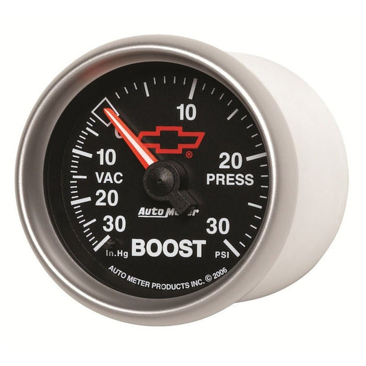 AutoMeter - Autometer Sport-Comp II GM 52mm 30 PSI Mechanical Boost Vacumm Gauge - Demon Performance