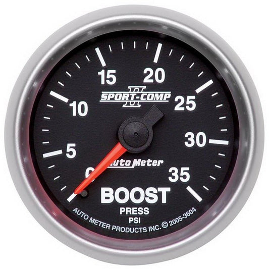 AutoMeter - Autometer Sport-Comp II Mechanical 52mm 0-35 PSI Boost Gauge - Demon Performance