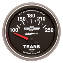 AutoMeter - Autometer Sport-Comp II Short Sweep Electronic 100-250 Deg F Transmission Temp Gauge - Demon Performance