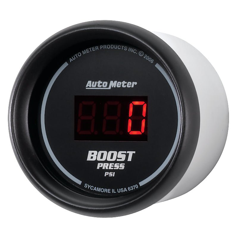 AutoMeter - Autometer SportComp 52mm Digital 0-60 PSI Boost Gauge - Demon Performance