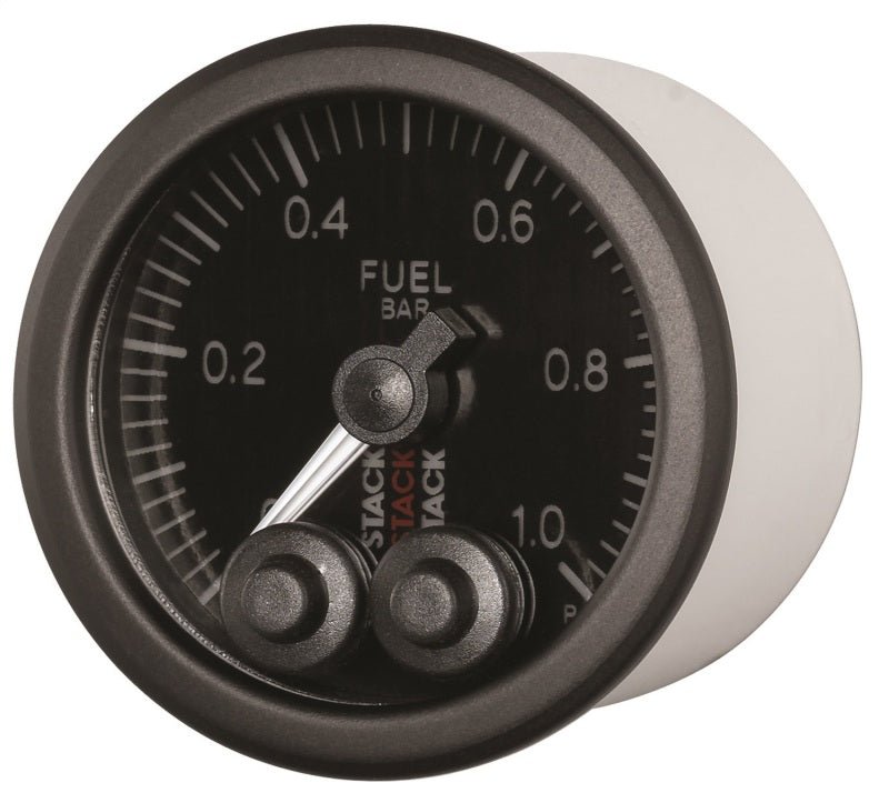 AutoMeter - Autometer Stack 52mm 0-1 Bar M10 Male Pro-Control Fuel Pressure Gauge - Black - Demon Performance