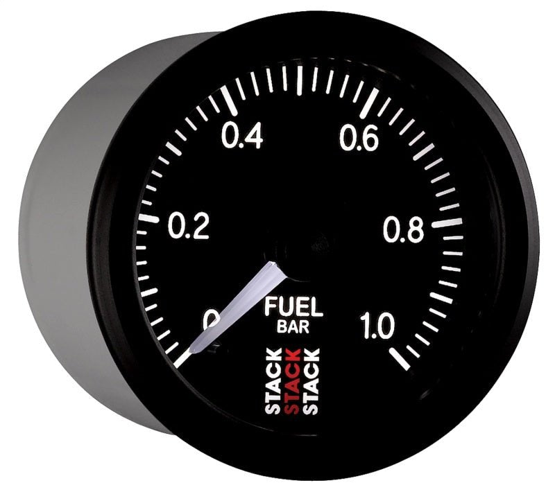 AutoMeter - Autometer Stack 52mm 0-1 Bar M10 Male Pro Stepper Motor Fuel Pressure Gauge - Black - Demon Performance