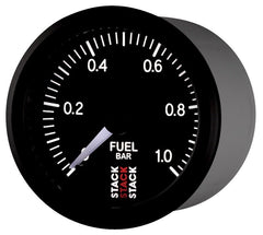 AutoMeter - Autometer Stack 52mm 0-1 Bar M10 Male Pro Stepper Motor Fuel Pressure Gauge - Black - Demon Performance