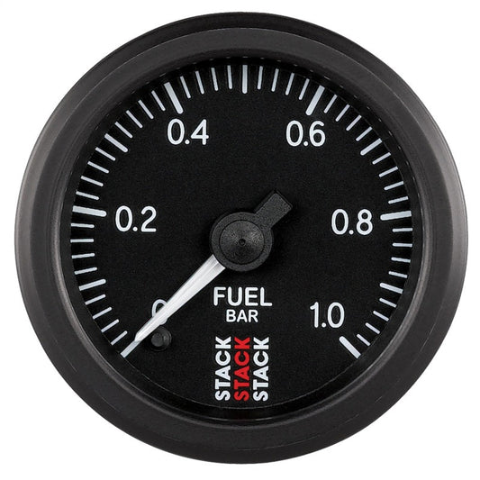 AutoMeter - Autometer Stack 52mm 0-1 Bar M10 Male Pro Stepper Motor Fuel Pressure Gauge - Black - Demon Performance