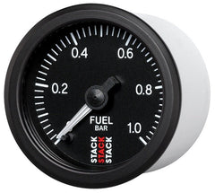 AutoMeter - Autometer Stack 52mm 0-1 Bar M10 Male Pro Stepper Motor Fuel Pressure Gauge - Black - Demon Performance