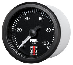 AutoMeter - Autometer Stack 52mm 0-100 PSI 1/8in NPTF Male Pro Stepper Motor Fuel Pressure Gauge - Black - Demon Performance