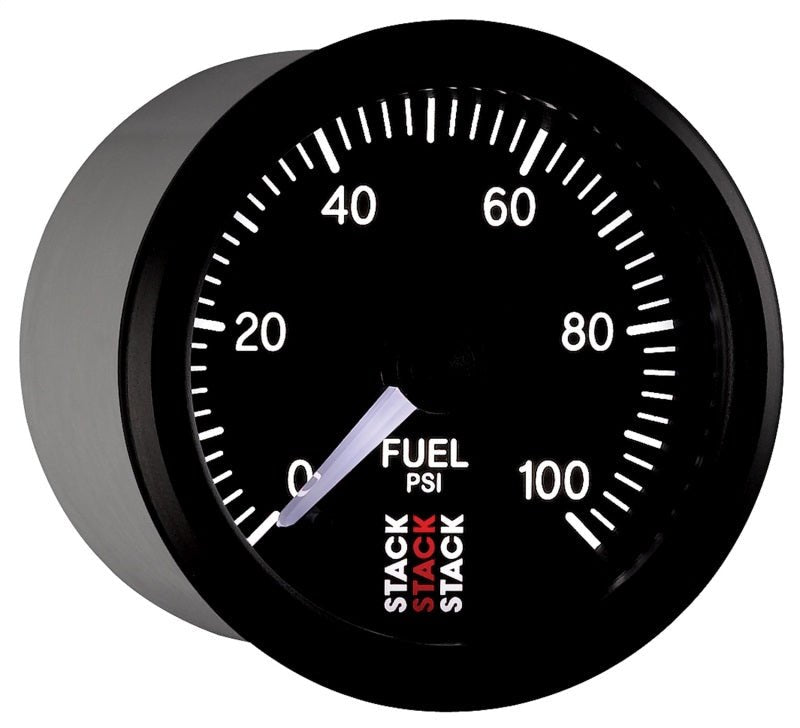 AutoMeter - Autometer Stack 52mm 0-100 PSI 1/8in NPTF Male Pro Stepper Motor Fuel Pressure Gauge - Black - Demon Performance