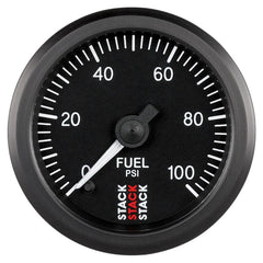 AutoMeter - Autometer Stack 52mm 0-100 PSI 1/8in NPTF Male Pro Stepper Motor Fuel Pressure Gauge - Black - Demon Performance