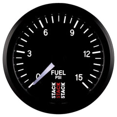 AutoMeter - Autometer Stack 52mm 0-15 PSI 1/8in NPTF Male Pro Stepper Motor Fuel Pressure Gauge - Black - Demon Performance