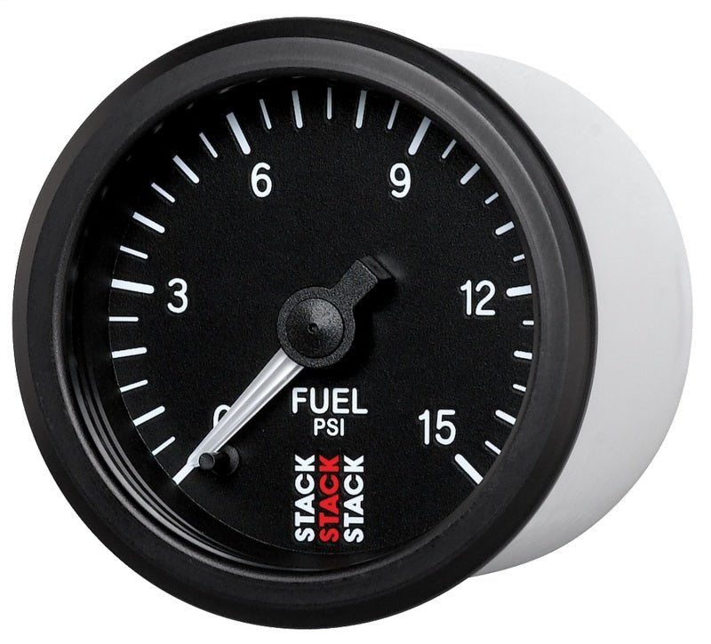 AutoMeter - Autometer Stack 52mm 0-15 PSI 1/8in NPTF Male Pro Stepper Motor Fuel Pressure Gauge - Black - Demon Performance