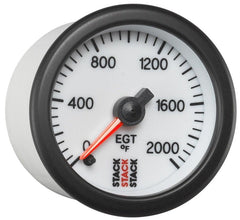 AutoMeter - Autometer Stack 52mm 0-2000 Deg F Pro Stepper Motor Exhaust Gas Temp Gauge - White - Demon Performance