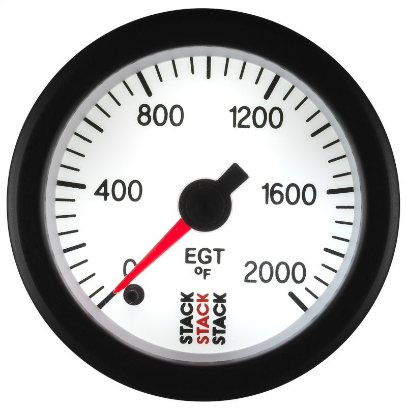 AutoMeter - Autometer Stack 52mm 0-2000 Deg F Pro Stepper Motor Exhaust Gas Temp Gauge - White - Demon Performance