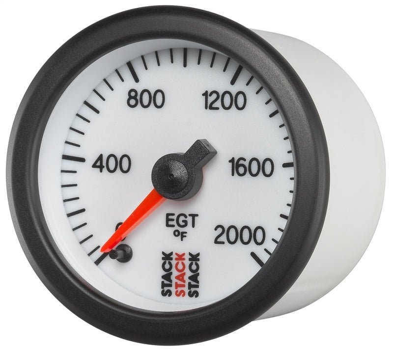 AutoMeter - Autometer Stack 52mm 0-2000 Deg F Pro Stepper Motor Exhaust Gas Temp Gauge - White - Demon Performance