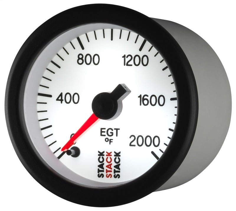 AutoMeter - Autometer Stack 52mm 0-2000 Deg F Pro Stepper Motor Exhaust Gas Temp Gauge - White - Demon Performance