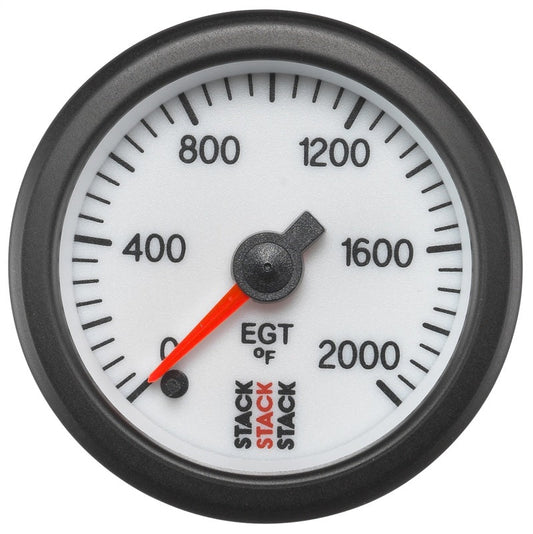 AutoMeter - Autometer Stack 52mm 0-2000 Deg F Pro Stepper Motor Exhaust Gas Temp Gauge - White - Demon Performance