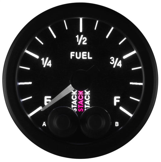 AutoMeter - Autometer Stack 52mm 0-280 Ohm Programmable Pro-Control Fuel Level Gauge - Black - Demon Performance