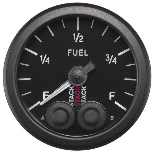 AutoMeter - Autometer Stack 52mm 0-280 Ohm Programmable Pro-Control Fuel Level Gauge - Black - Demon Performance