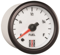 AutoMeter - Autometer Stack 52mm 0-280 Ohm Programmable Pro Stepper Motor Fuel Level Gauge - White - Demon Performance