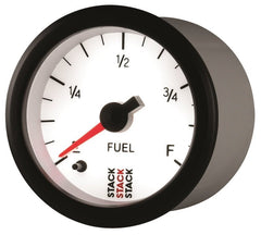 AutoMeter - Autometer Stack 52mm 0-280 Ohm Programmable Pro Stepper Motor Fuel Level Gauge - White - Demon Performance