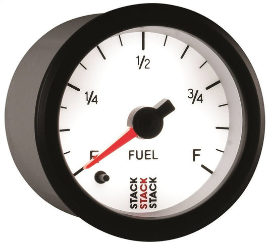 AutoMeter - Autometer Stack 52mm 0-280 Ohm Programmable Pro Stepper Motor Fuel Level Gauge - White - Demon Performance