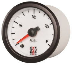 AutoMeter - Autometer Stack 52mm 0-280 Ohm Programmable Pro Stepper Motor Fuel Level Gauge - White - Demon Performance