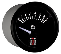 AutoMeter - Autometer Stack 52mm 0-7 Bar M10 (M) Electric Oil Pressure Gauge - Black - Demon Performance