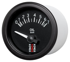 AutoMeter - Autometer Stack 52mm 0-7 Bar M10 (M) Electric Oil Pressure Gauge - Black - Demon Performance