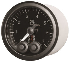 AutoMeter - Autometer Stack 52mm 0-7 Bar M10 Male Pro-Control Oil Pressure Gauge - Black - Demon Performance