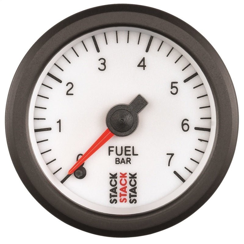 AutoMeter - Autometer Stack 52mm 0-7 Bar M10 Male Pro Stepper Motor Fuel Pressure Gauge - White - Demon Performance