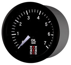 AutoMeter - Autometer Stack 52mm 0-7 Bar M10 Male Pro Stepper Motor Oil Pressure Gauge - Black - Demon Performance