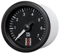 AutoMeter - Autometer Stack 52mm 0-7 Bar M10 Male Pro Stepper Motor Oil Pressure Gauge - Black - Demon Performance