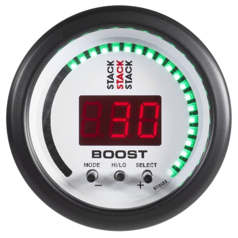 AutoMeter - Autometer Stack 52mm -1 to +2 Bar (-30INHG to +30 PSI) Boost Controller - White - Demon Performance