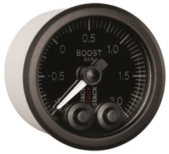 AutoMeter - Autometer Stack 52mm -1 to +2 Bar (Incl T-Fitting) Pro-Control Boost Pressure Gauge - Black - Demon Performance