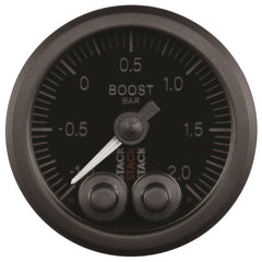 AutoMeter - Autometer Stack 52mm -1 to +2 Bar (Incl T-Fitting) Pro-Control Boost Pressure Gauge - Black - Demon Performance